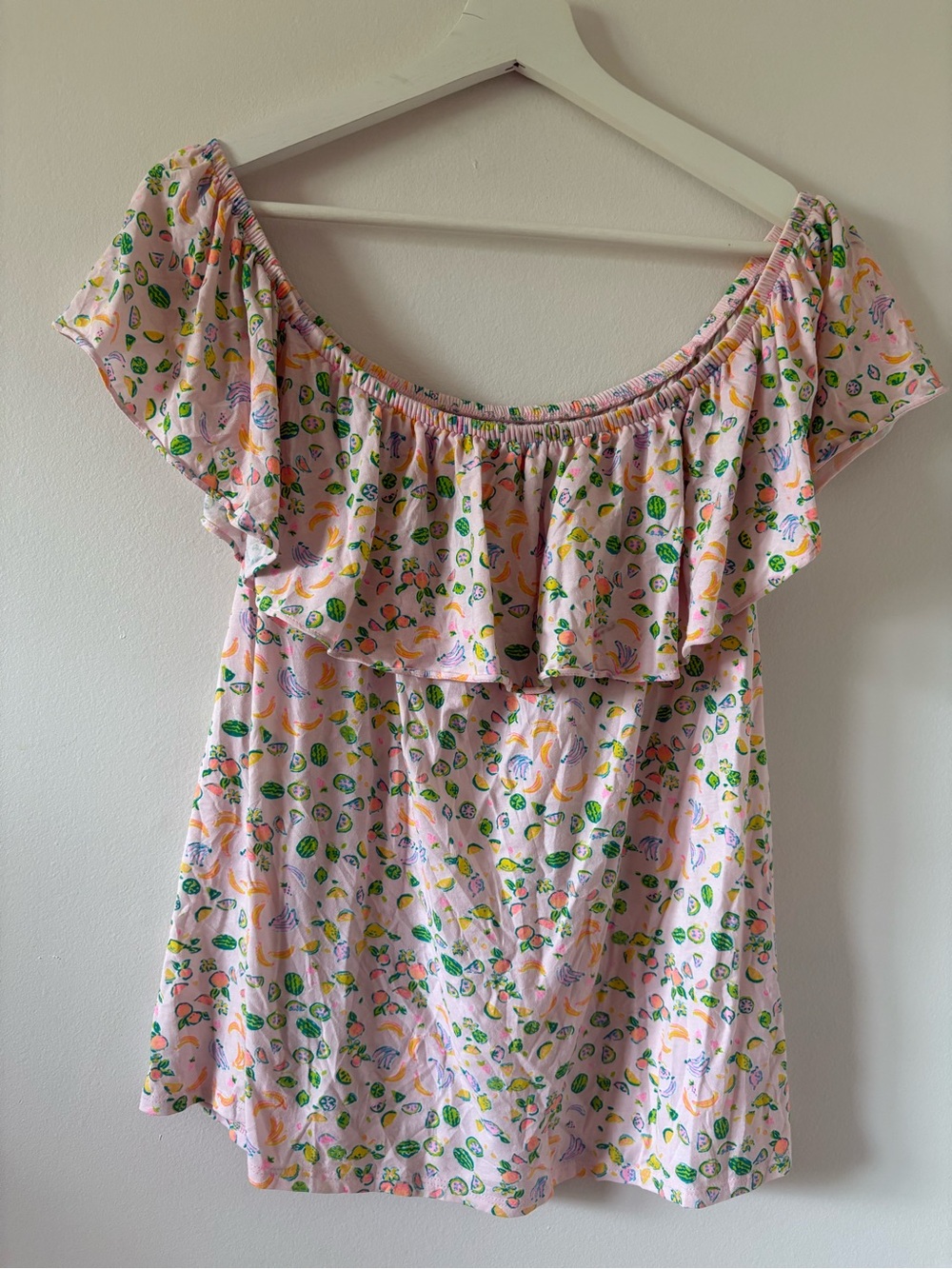 Lilly Pulitzer La Fortuna Top Lil Juicy Fruit Urchin Pink Size L